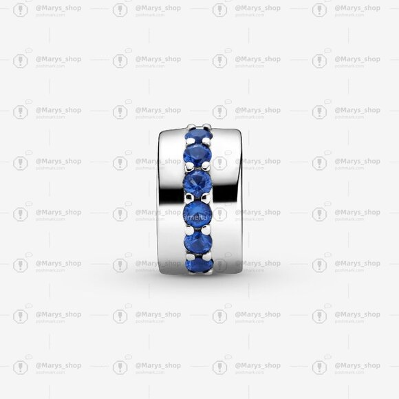 Pandora Blue Sparkle Clip Charm - Picture 2 of 6